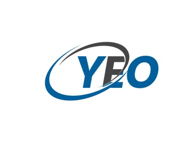 Vektör çizimi, yeo harfli logo tasarımı