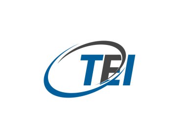 Vektör çizimi, tei harfli logo tasarımı