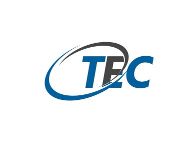 vektör illüstrasyonu, tec harfli logo tasarımı