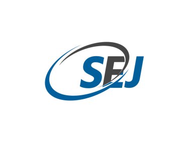 Vektör çizimi, sej harfli logo tasarımı
