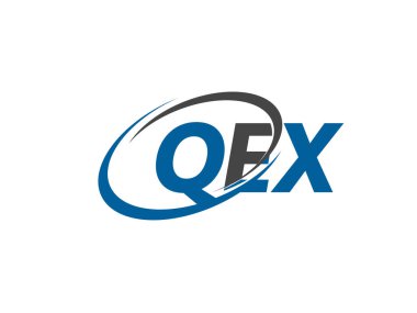 vektör çizimi, qex harfli logo tasarımı