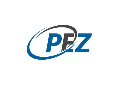 vektör illüstrasyonu, pez harfli logo tasarımı