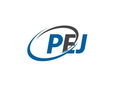 vektör illüstrasyonu, pej harfli logo tasarımı