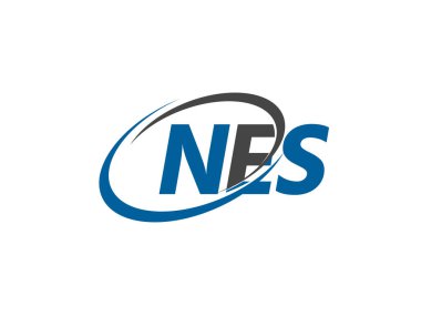 NES harfi yaratıcı modern zarif logo tasarımı 