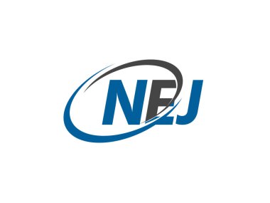 NEJ mektup yaratıcı modern zarif logo tasarımı 