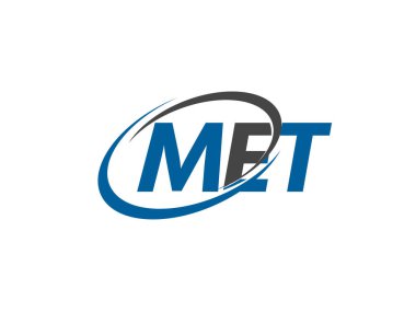 MET mektup yaratıcı modern zarif logo tasarımı 
