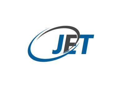 JET harfi yaratıcı modern zarif logo tasarımı 