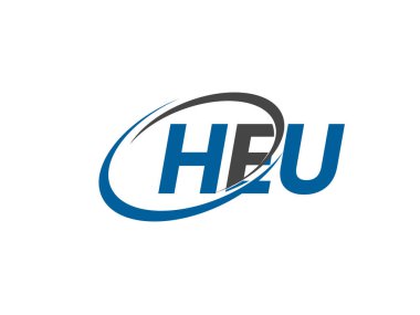 HEU mektup yaratıcı modern zarif logo tasarımı 