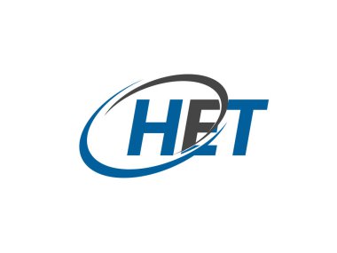 HET harfi yaratıcı modern zarif logo tasarımı 