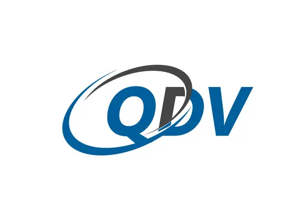 Qdv Буквы Графическая Алфавитная Типография Дизайна Логотипа — стоковый вектор