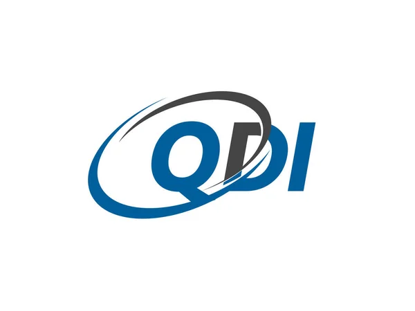 Τυπογραφία Γραφικών Γραμμάτων Qdi Για Σχεδιασμό Λογότυπου — Διανυσματικό Αρχείο