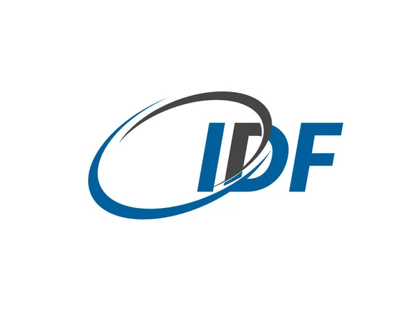 Idf文字ロゴデザインのためのグラフィックアルファベットタイポグラフィ — ストックベクタ