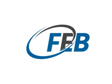 FEB harfi, modern zarif logo tasarımı 