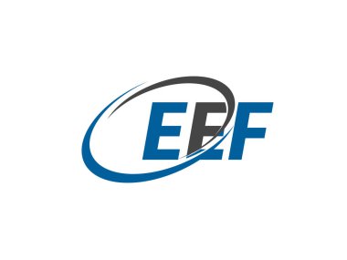 EEF harfi, modern zarif logo tasarımı. 