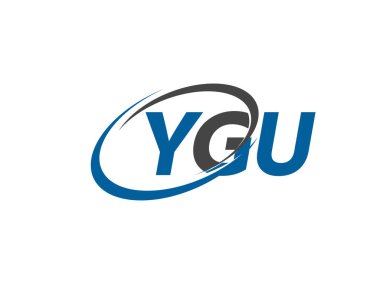 YGU harfi, modern zarif logo tasarımı.
