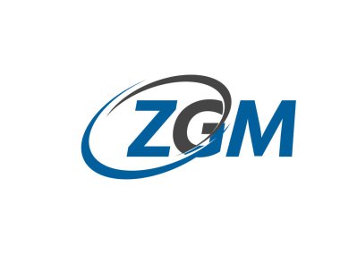 ZGM harfi yaratıcı modern zarif logo tasarımı