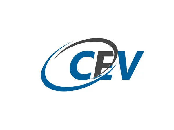 Cev字母创意现代雅致的Swoosh标志设计 — 图库矢量图片