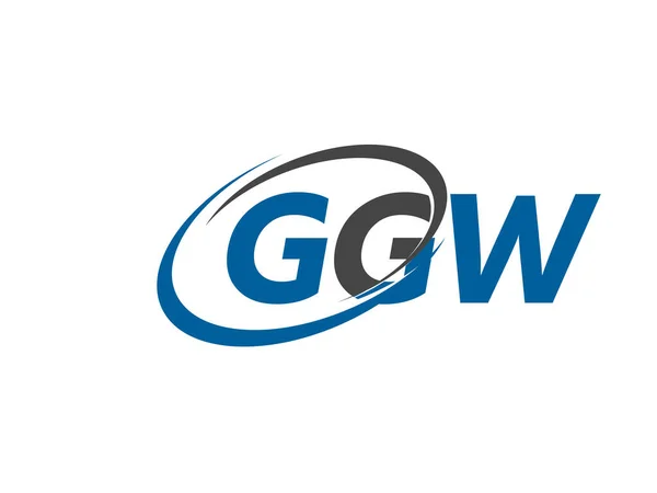 Ggw Logotipo Design Ilustração Vetorial — Vetor de Stock