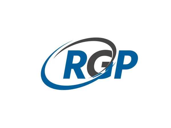 Rgp Carta Criativo Moderno Elegante Design Logotipo Swoosh — Vetor de Stock