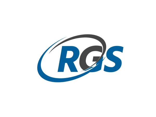Rgs Carta Criativo Moderno Elegante Design Logotipo Swoosh — Vetor de Stock