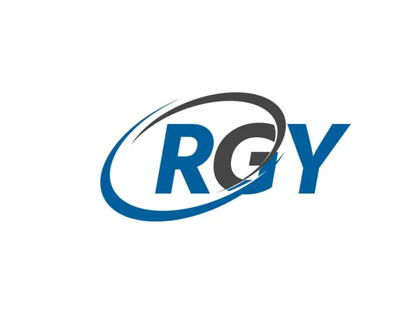 Rgy Carta Criativo Moderno Elegante Design Logotipo Swoosh — Vetor de Stock