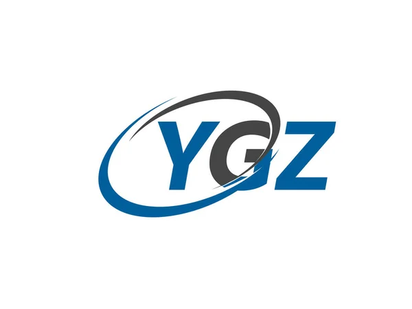 Ygz Carta Criativo Moderno Elegante Design Logotipo Swoosh — Vetor de Stock