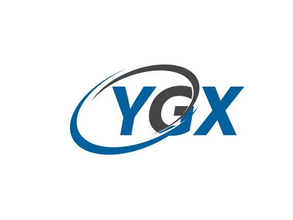 Ygx Brev Kreativ Modern Elegant Swoosh Logotyp Design — Stock vektor