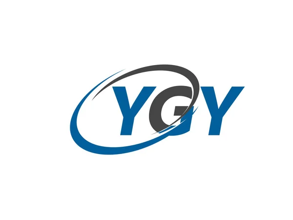 Ygy Carta Criativo Moderno Elegante Design Logotipo Swoosh — Vetor de Stock
