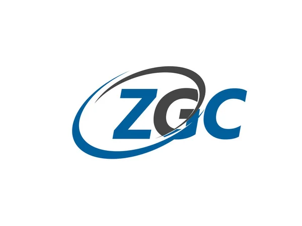 Zgc字母创意现代雅致的Swoosh标志设计 — 图库矢量图片