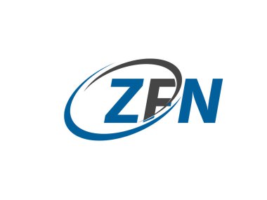 ZFN harfi yaratıcı modern zarif logo tasarımı