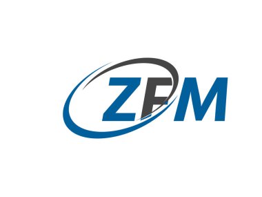 ZFM harfi yaratıcı modern zarif logo tasarımı