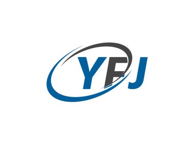 YFJ harfi yaratıcı modern zarif logo tasarımı