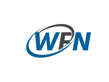 WFN harfi yaratıcı modern zarif logo tasarımı