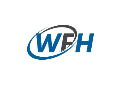 WFH harfi yaratıcı modern zarif logo tasarımı