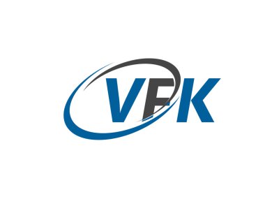 VFK harfi yaratıcı modern zarif logo tasarımı