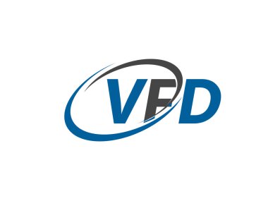 VFD harfli modern zarif logo tasarımı