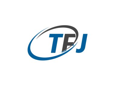 TFJ harfi yaratıcı modern zarif logo tasarımı