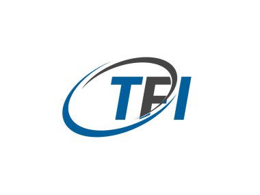 TFI harfi yaratıcı modern zarif logo tasarımı