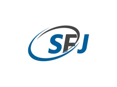 SFJ harfi yaratıcı modern zarif logo tasarımı