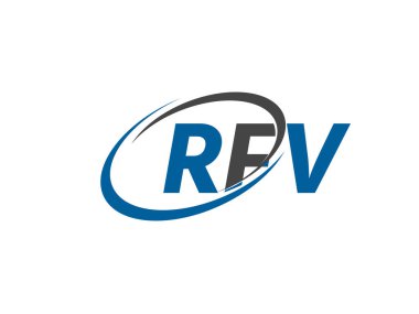 RFV harfi yaratıcı modern zarif logo tasarımı