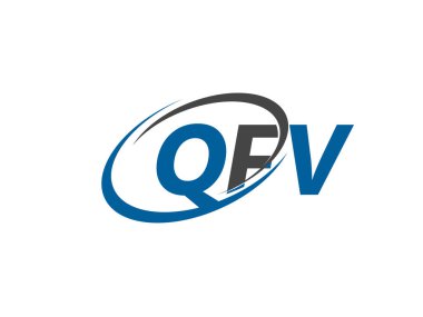 QFV harfi yaratıcı modern zarif logo tasarımı