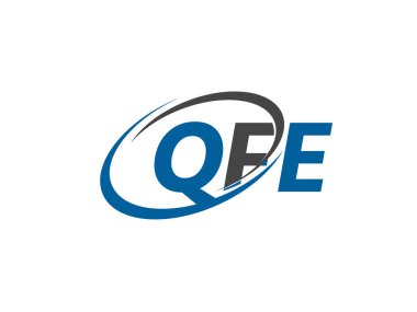 QFE harfi yaratıcı modern zarif logo tasarımı