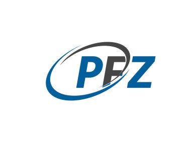 PFZ harfi yaratıcı modern zarif logo tasarımı