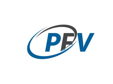 PFV yaratıcı logo tasarımı vektör çizimi