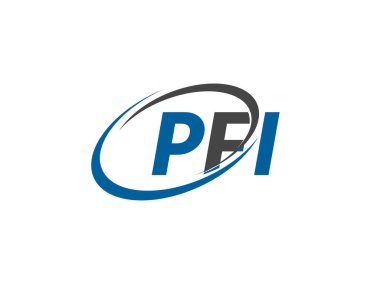 PFI yaratıcı logo tasarımı vektör çizimi