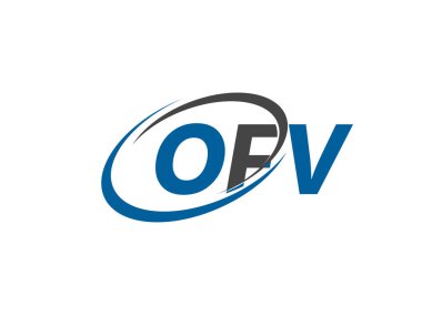 OFV yaratıcı logo tasarımı vektör çizimi