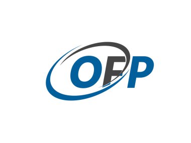 OFP yaratıcı logo tasarımı vektör çizimi
