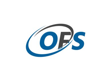 OFS yaratıcı logo tasarımı vektör çizimi
