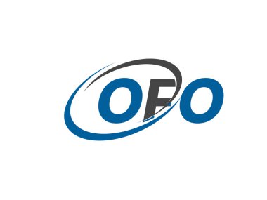 OFO yaratıcı logo tasarımı vektör çizimi