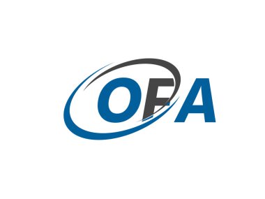 OFA yaratıcı logo tasarımı vektör çizimi